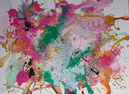 Champagne before di Ursula Gnech, Pittura in vendita su Singulart