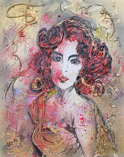 "Can't stop loving you: Elizabeth Taylor" di Ursula Gnech, Pittura in vendita su Singulart
