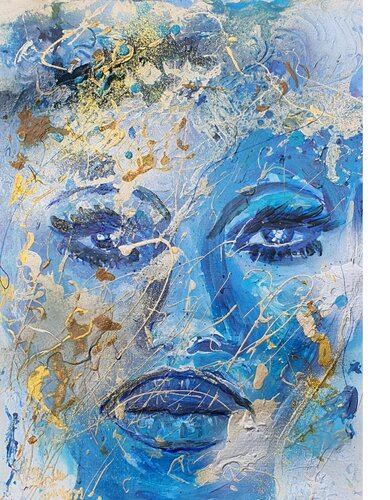 Coco in goldfeaver di Ursula Gnech, Pittura in vendita su Singulart