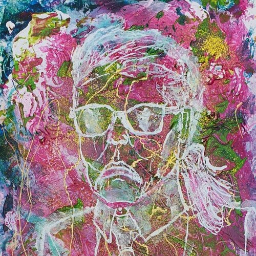 Hommage an Karl Lagerfeld von Ursula Gnech, Malerei kaufen auf Singulart