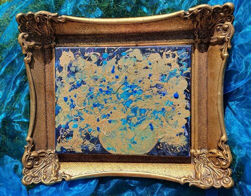 Golden Chinese flower-dream di Ursula Gnech, Pittura in vendita su Singulart