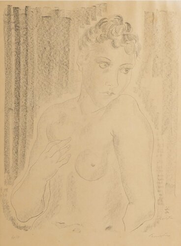 Femme nue à mi-corps by Léonard Tsugouharu Foujita 藤田 嗣治, Print for Sale on Singulart