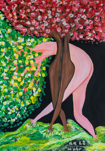 Marie and Nicole van Anthony Agbovi, Schilderij te koop op Singulart