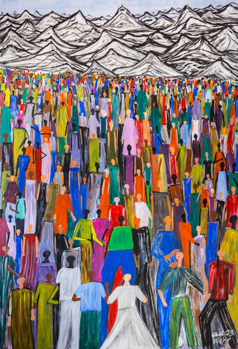 Das Bergfest van Anthony Agbovi, Schilderij te koop op Singulart