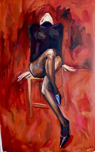 Rouge Heaven van Valentyna Protsak, Schilderij te koop op Singulart