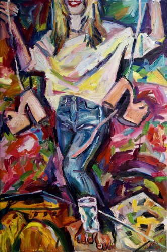 Music for a while di Valentyna Protsak, Pittura in vendita su Singulart