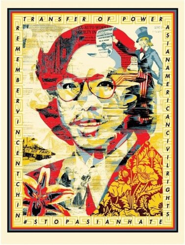 In honor of Vincent Jen Chin van Shepard Fairey, Afdruk te koop op Singulart