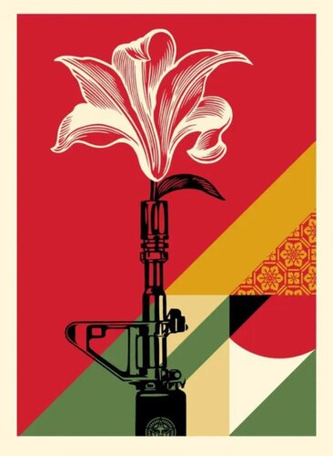 AR-15 Lily Portugal van Shepard Fairey, Afdruk te koop op Singulart