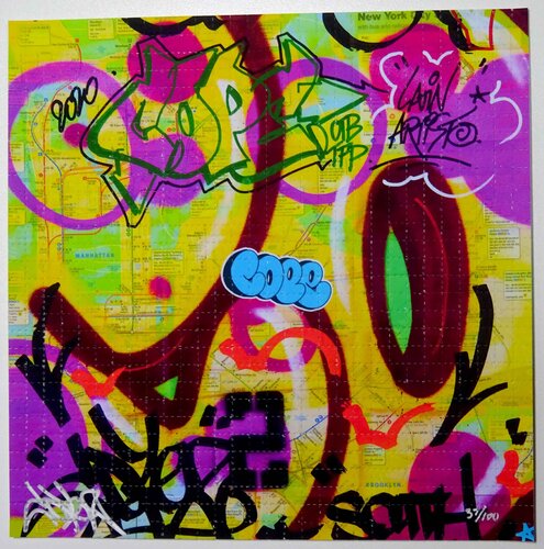 NY Tripway Map 4 by Cope 2, 인쇄 for Sale on Singulart