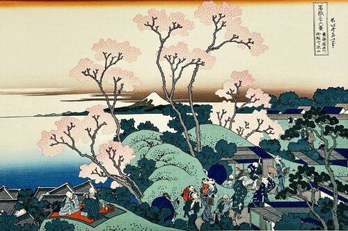 Shinagawa sur le Tokaido von Katsushika Hokusai, Druck kaufen auf Singulart