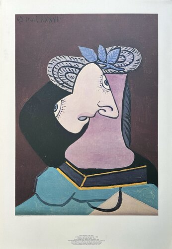 Le chapeau de paille au feuillage bleu by Pablo Picasso, Print for Sale on Singulart