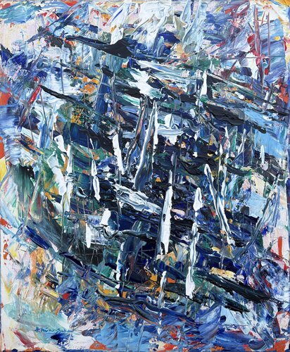 Erlöschendes Feuer by Hans Müller-Gutscher, Painting for Sale on Singulart