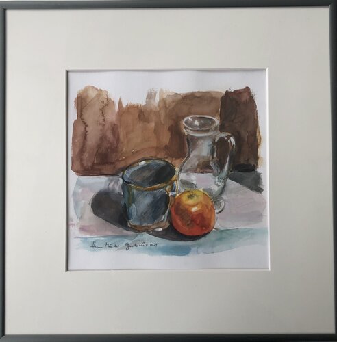 Stillleben mit Glaskrug von Hans Müller-Gutscher, Malerei kaufen auf Singulart