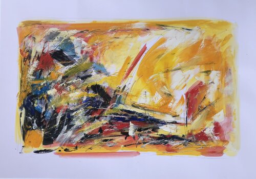 Angst und Zuversicht by Hans Müller-Gutscher, 종이 for Sale on Singulart