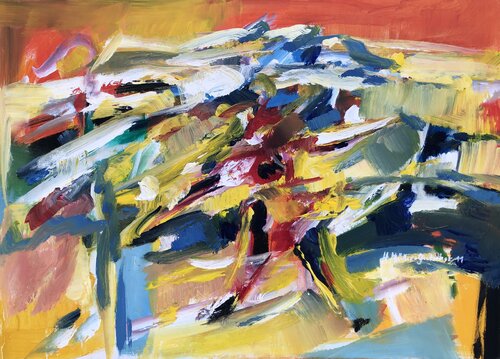 Tanzen und Singen von Hans Müller-Gutscher, Malerei kaufen auf Singulart