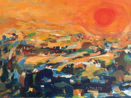 Fröhlicher Tag di Hans Müller-Gutscher, Pittura in vendita su Singulart