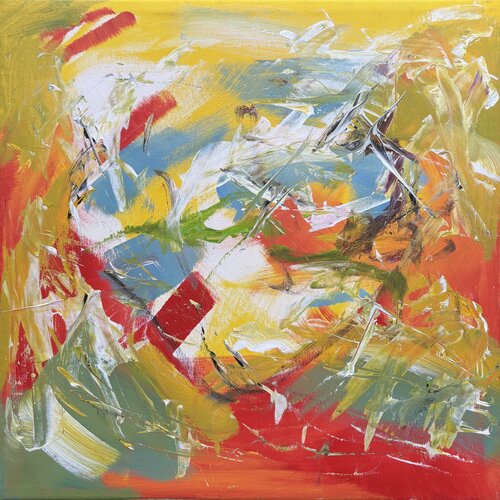 Beistand:Gott steht uns bei! di Hans Müller-Gutscher, Pittura in vendita su Singulart