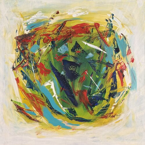 Ruhe und Hoffnung geben Kraft par Hans Müller-Gutscher, Peinture en vente sur Singulart