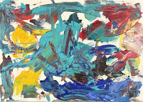 Freude,wo bist du? van Hans Müller-Gutscher, Schilderij te koop op Singulart