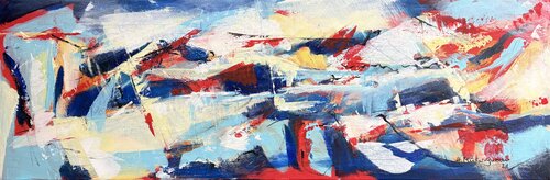 Dranbleiben-bis zum guten Ende di Hans Müller-Gutscher, Pittura in vendita su Singulart
