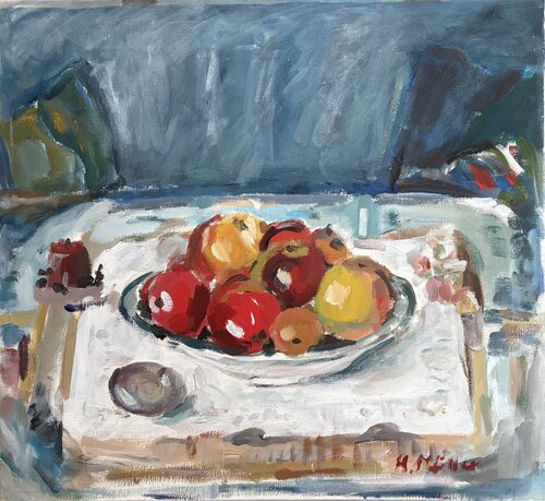 Früchteschale von Hans Müller-Gutscher, Malerei kaufen auf Singulart