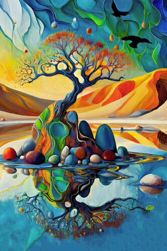 LAGUNA COLORADA (AI_456) van Eugenio Tocchet, Digitaal te koop op Singulart