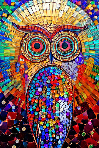 La civetta | Mosaic Harmony ET_2009 par Eugenio Tocchet, Digital en vente sur Singulart