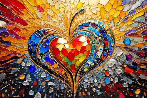 Cuori all'unisono ET_2029 by Eugenio Tocchet, Digital for Sale on Singulart