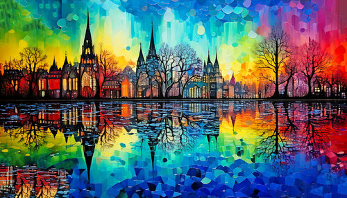 Paesaggio sull'acqua ET0425-94 von Eugenio Tocchet, Digital kaufen auf Singulart