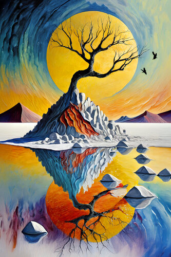 Laguna Colorada (AI_530) de Eugenio Tocchet, Digital a la venta en Singulart