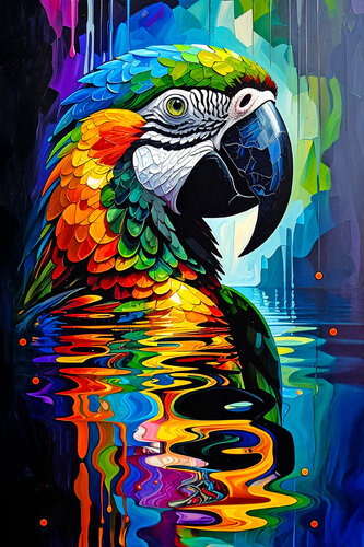 PARROT Aqua Portraits ET1025-68 di Eugenio Tocchet, Stampa in vendita su Singulart