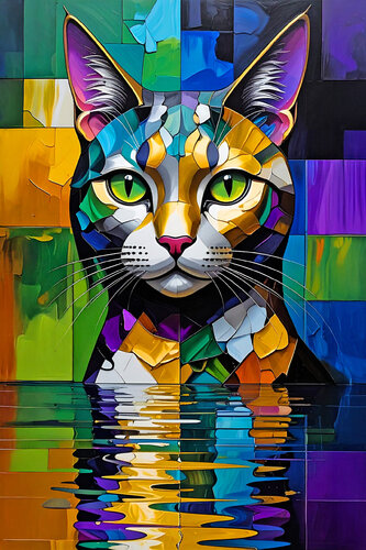 CAT Aqua Portraits ET1125-69 by Eugenio Tocchet, 인쇄 for Sale on Singulart