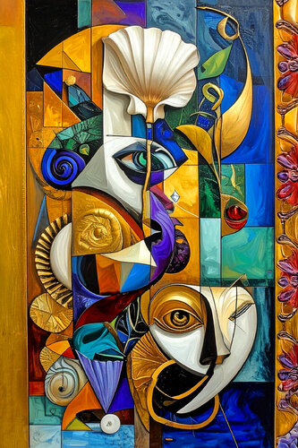Abstract Presence Goldscape ET1125-19 by Eugenio Tocchet, Print for Sale on Singulart