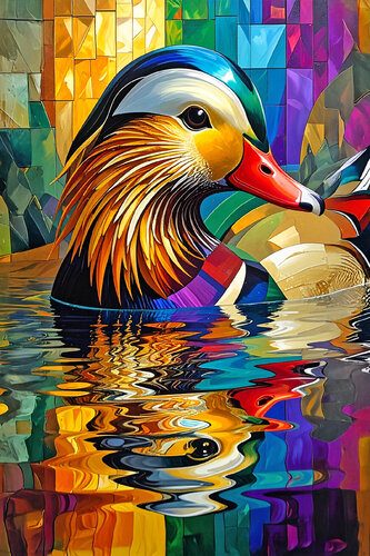 Grey Duck - Aqua Portraits ET1225-149 by Eugenio Tocchet, Print for Sale on Singulart