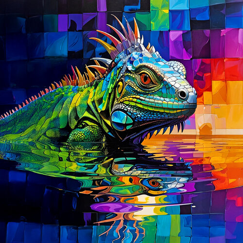 Aqua Portrait ET1125-248 di Eugenio Tocchet, Stampa in vendita su Singulart