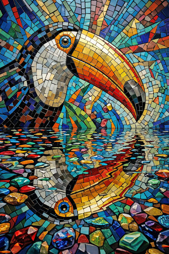 The toucan - Aqua Portraits ET0226-114 by Eugenio Tocchet, Print for Sale on Singulart