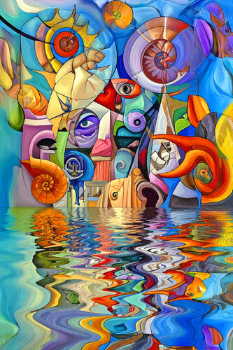 Abstract Presence Goldscape ET1225-273 di Eugenio Tocchet, Stampa in vendita su Singulart