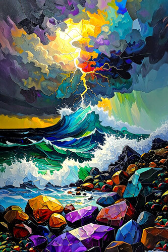 Storm - Eternal Forces of Nature ET1025-211 de Eugenio Tocchet, Digital a la venta en Singulart