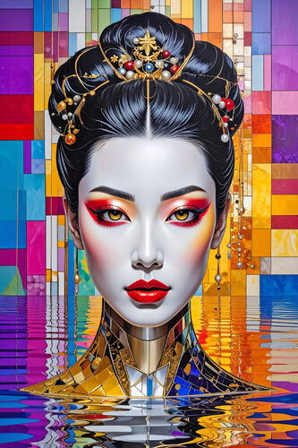 Geisha of the Invisible ET0526-104 di Eugenio Tocchet, Digitale in vendita su Singulart