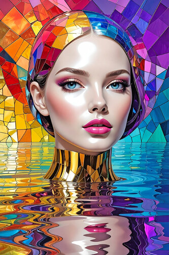Aqua Portrait ET0426-92 de Eugenio Tocchet, Impresión a la venta en Singulart