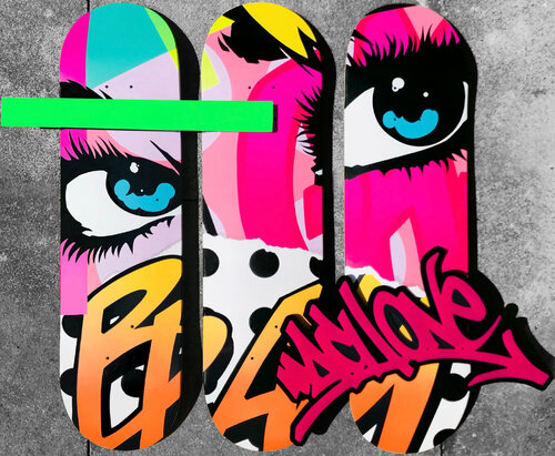 Fracas (Triptych) by mach One, 회화 for Sale on Singulart