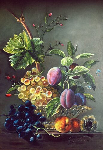 Still Life with Plums von Olga Begisheva K., Malerei kaufen auf Singulart
