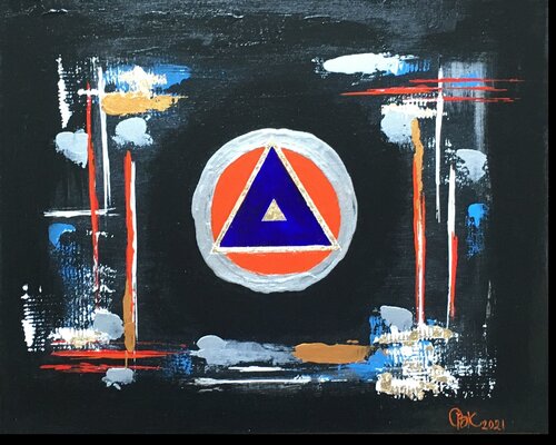 Blue Triangle by Olga Begisheva K., 회화 for Sale on Singulart
