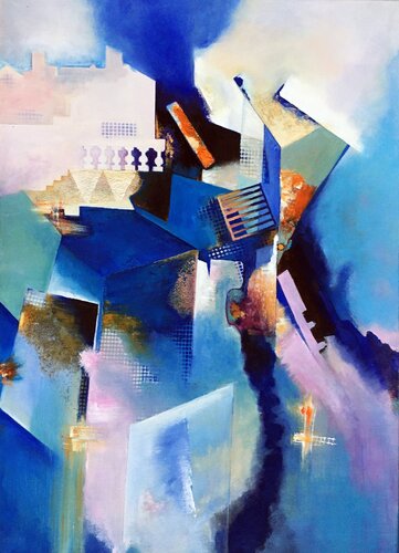 Skyscrapers by Olga Begisheva K., 회화 for Sale on Singulart