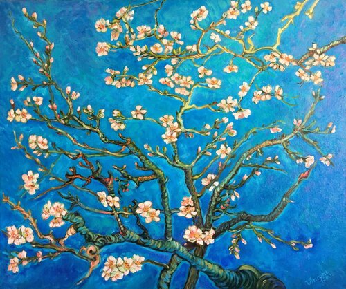 Almond Blossom by V. Van Gogh de Olga Begisheva K., Pintura a la venta en Singulart