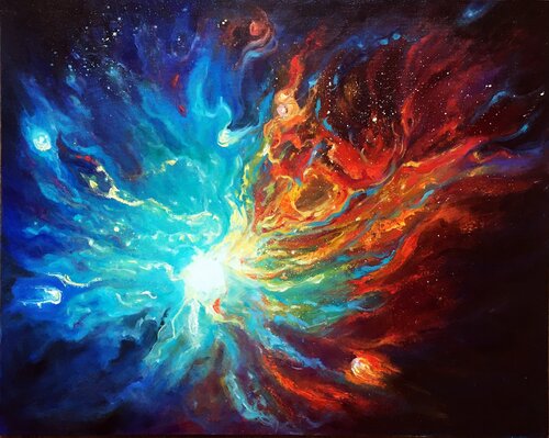 Vivid Nebula. Deep Space by Olga Begisheva K., 회화 for Sale on Singulart