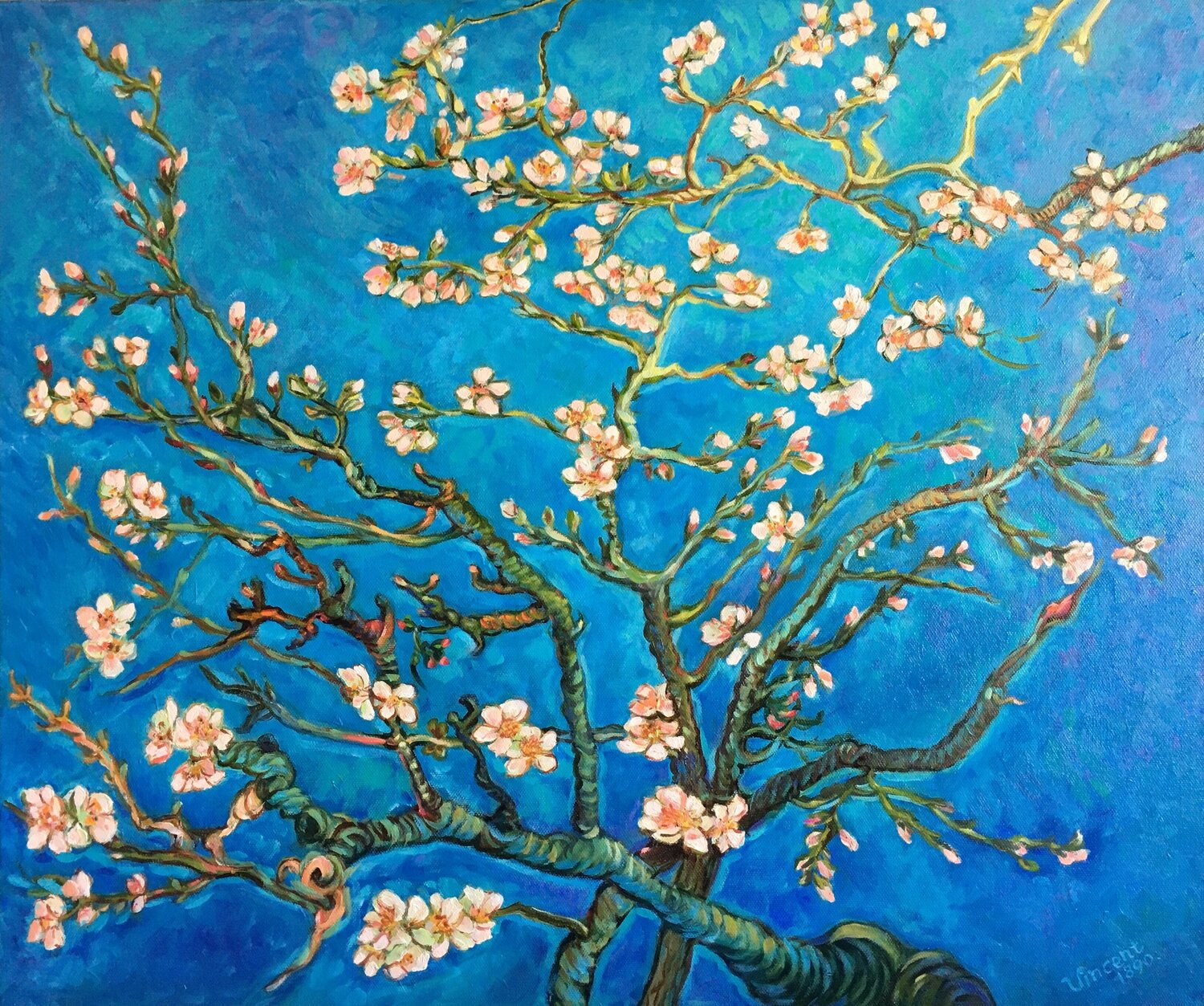 Almond Blossom by V. Van Gogh Olga Begisheva K. Originalgemälde zu verkaufen