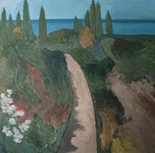 Der Garten Richtung Meer by Gulschan Rokzad, Painting for Sale on Singulart