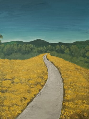 Die gelbe Wiese by Gulschan Rokzad, Painting for Sale on Singulart