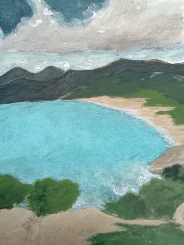 Der Weg führte uns zum Strand by Gulschan Rokzad, Painting for Sale on Singulart